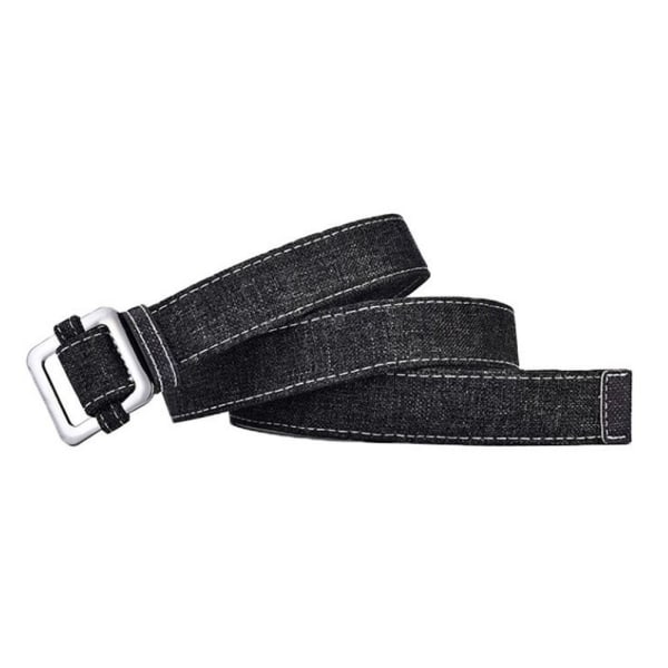 Denim Canvas Belt Alloy ei-huokoinen solki vyötärönauha VALKOINEN white