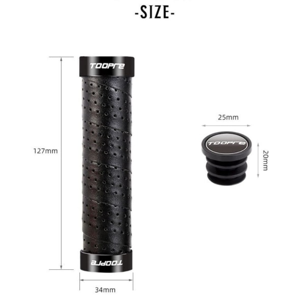 1 Par Cykelstyr Greb Cykeltape Grip SORT black