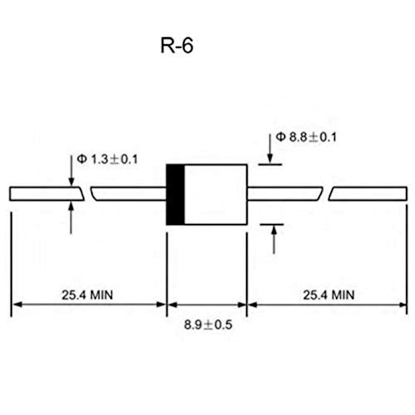 50 stk Schottky Diode Likeretter Diodedeler Elektrisk aksial