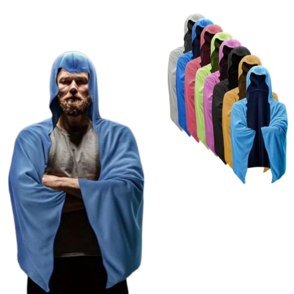 Hurtigttørrende Poncho Poncho Badehåndklæde ROYAL BLUE royal blue