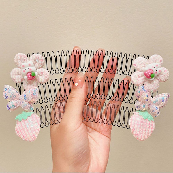 3 kpl Invisible Broken Hair Comb Flower -hiusklipsi 1 1 1
