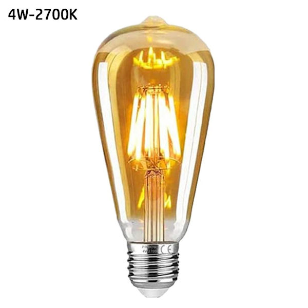 Krystalllyspære ST64 LED-lyspære 4W-2700K 4W-2700K 4W-2700K