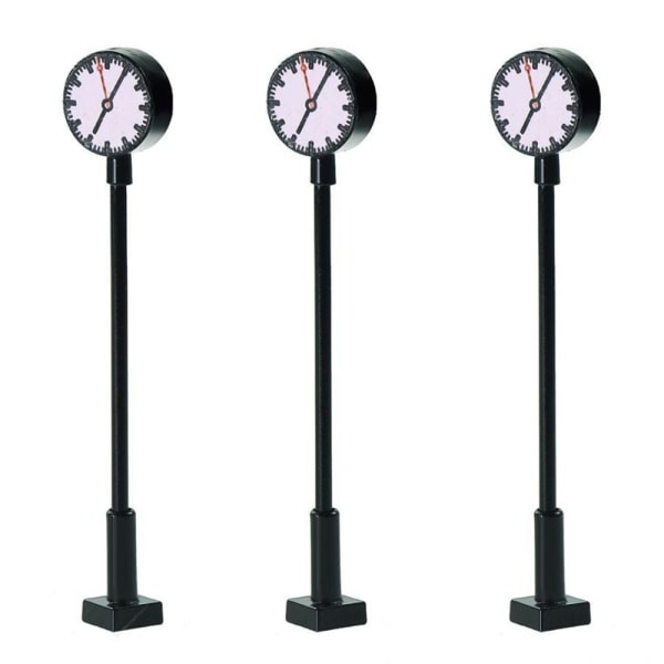 Miniatyr jernbanestasjonsklokke Retro klokkefigurer 1/150 1/150 1/150
