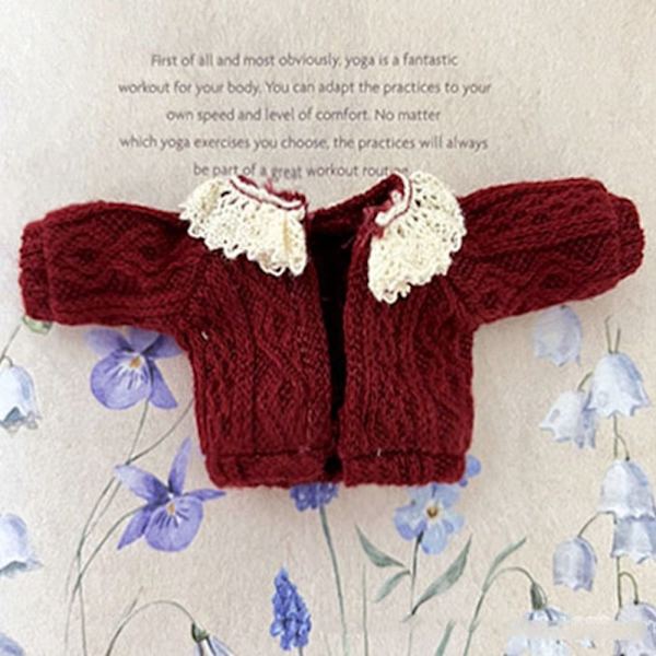 Dukke mini cardigans strikket genser ROSA Pink