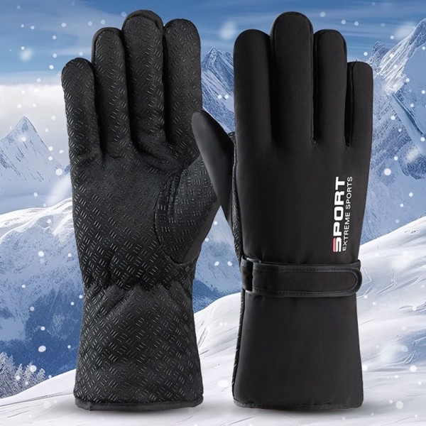 1Pair Ski Gloves Thermal Gloves MUSTA Black