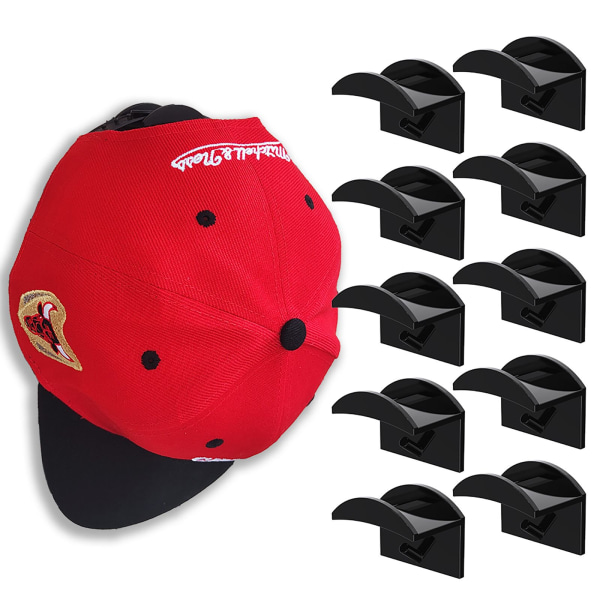 6 Stk Baseball Cap Rack Hat Holder sort