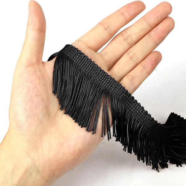 Fringe Trim Håndlaget DIY strikking