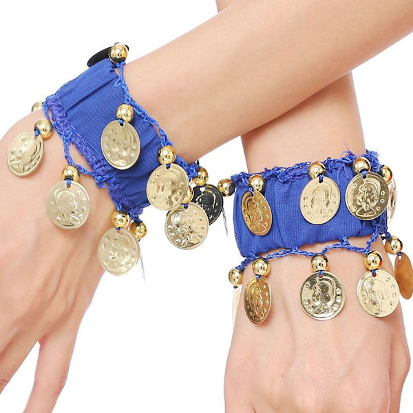 1 par Magdansarmband Wristlet KUNGSBLÅT Royal blue