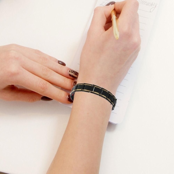 Magnetisk slankearmbånd Magnetisk helsevesenarmbånd SVART black