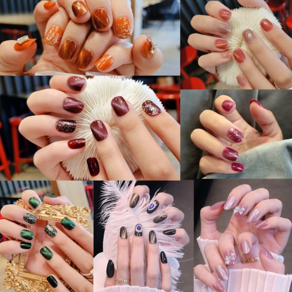 French Fake Nails Christmas False Nail F84 F84 F84