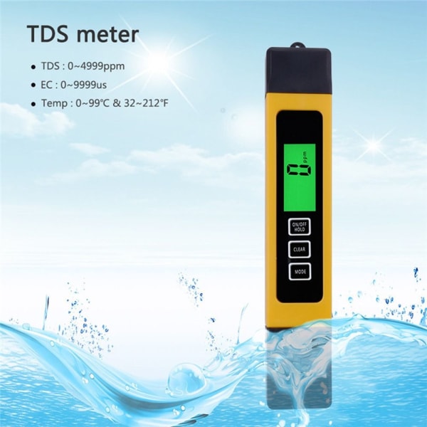 TDS Meter Pen Vandkvalitetstester Vandhårdhedstestere