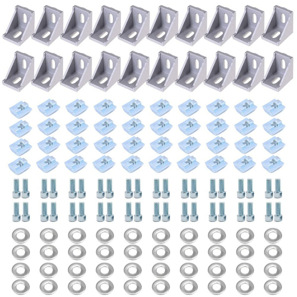 20Sets Corner Liitin Alumiiniprofiililiitin Set Corner