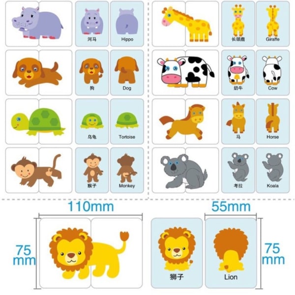 Pussel leksaker matchande spel 3 3 3
