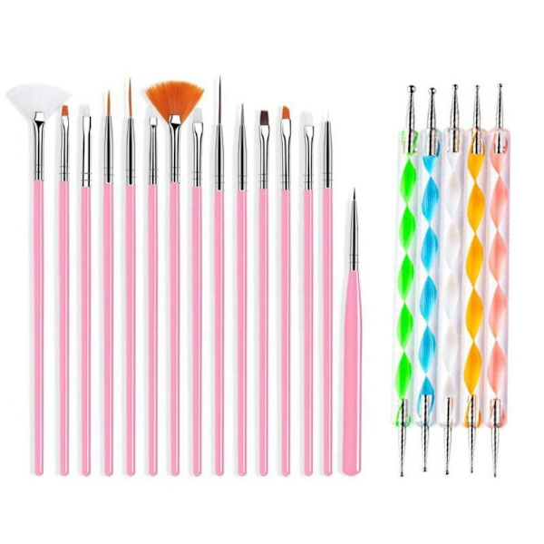Nail Art Brush Nail Dotting Brush PINK pink