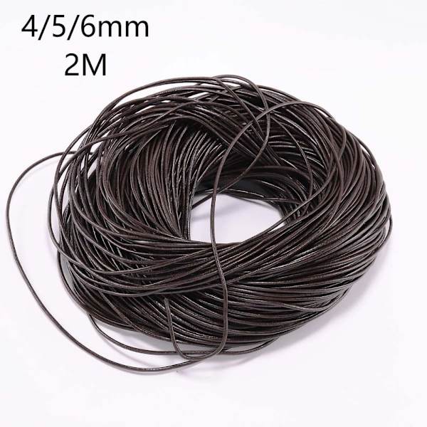 2 metriä pyöreä kaulanauha kaulakoru rannekoru köysi KHAKI 6mm 6mm khaki 6mm-6mm