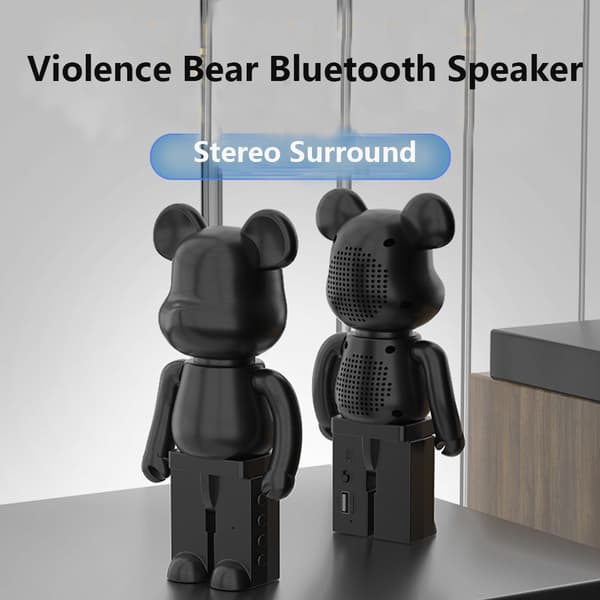 Violen ce Bear Bluetooth -högtalare Bluetooth -ljud vit