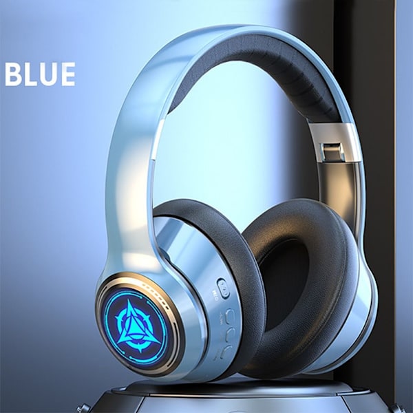 Langattomat Bluetooth 5.2 -kuulokkeet Tietokoneen langattomat kuulokkeet Blue