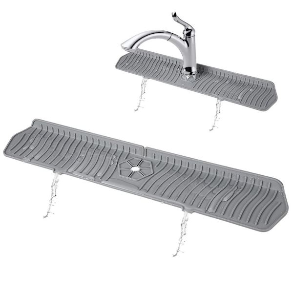Kran Absorberende matte Silikon dreneringspute GRÅ L grey L
