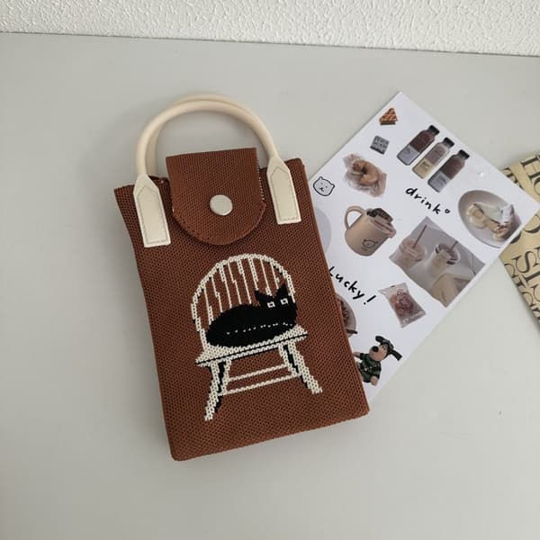 Strik Håndtaske Knot Håndledstaske KAFFE coffee
