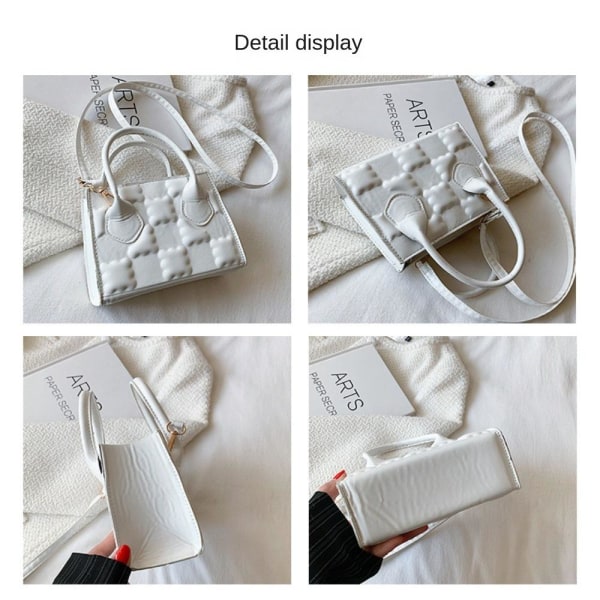 New Fashion Håndtasker Lynlås Tryk Blomster Taske SORT black