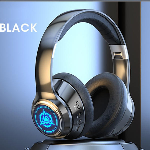 Langattomat Bluetooth 5.2 -kuulokkeet Tietokoneen langattomat kuulokkeet Black