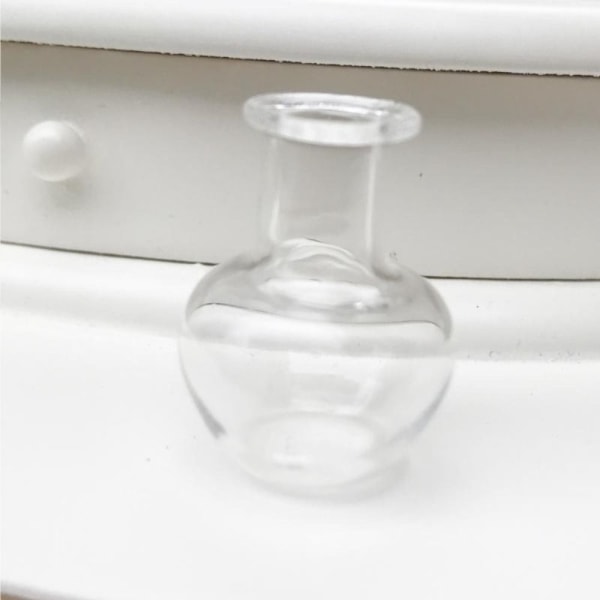 2stk Mini Glass Vase Kjøkken Ornament GRÅ Grey