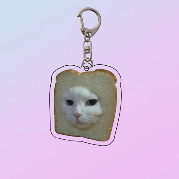 6 stk Toast Cat nøkkelring nøkkelring STIL 2 STIL 2 Style 2