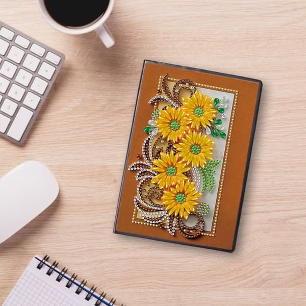 5D Journal Skitsebog Hardcover a5 Plain Blank Diamond