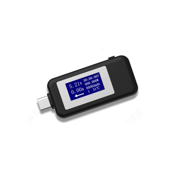 USB C Strømmåler Monitor Multifunksjonell USB Tester Lader