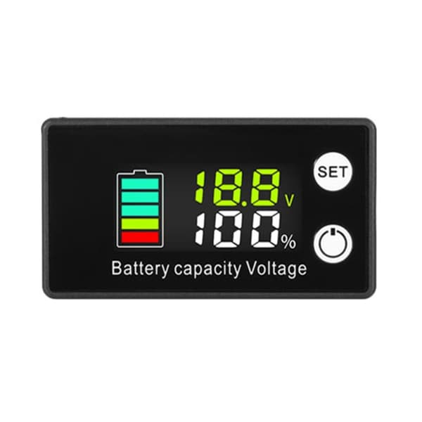 Batterikapasitetsindikator Voltmeter BLÅ Blue