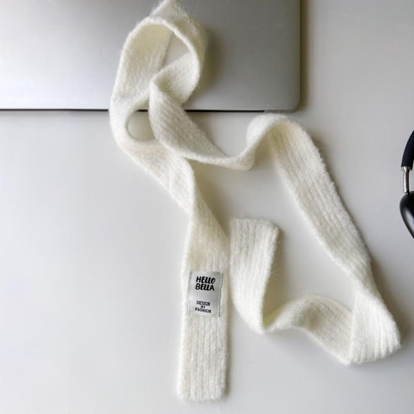 Ullskjerf Dame Halsduk HVIT white