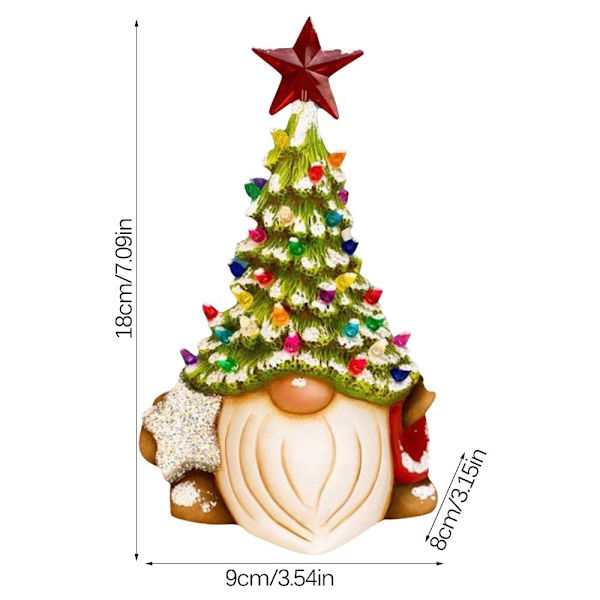 Pygmy Tree Lighted Ornament Santa Claus Glödande Dekoration 1 1 1