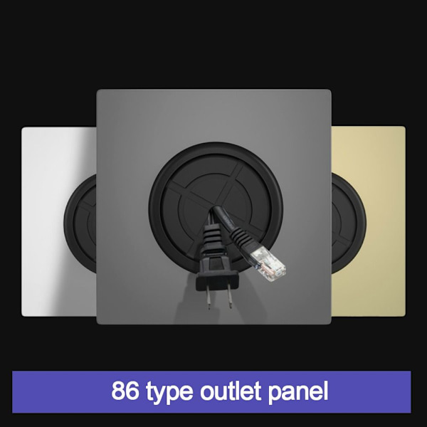 Vägg blank panel Kabeluttag Panel GULD BLANK gold blank