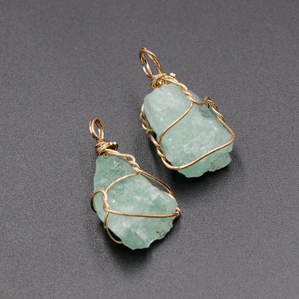 2stk Naturstein anheng Winding Ametysts anheng APATITE Apatite