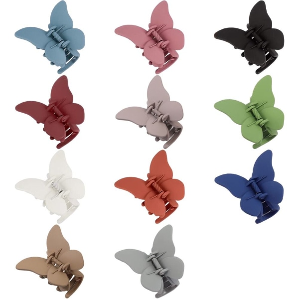 4 st Butterfly Hårklämmor Matta Hair Claw Clips E E E