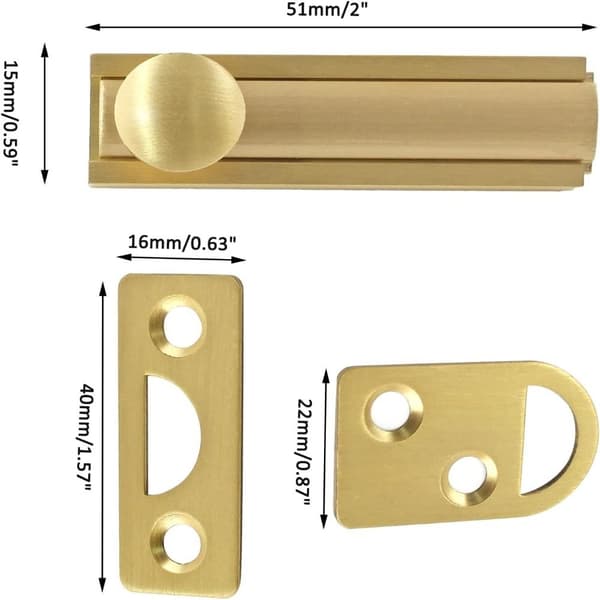 Overflade Bolt Slide Bolt Låseskab
