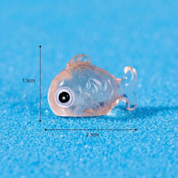 Fisk Miniatyrer Glödande figurer ORANGE Orange