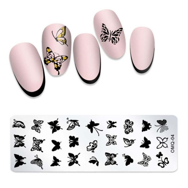 Nail Stamping Plates Mall Stencil Bild Stencil