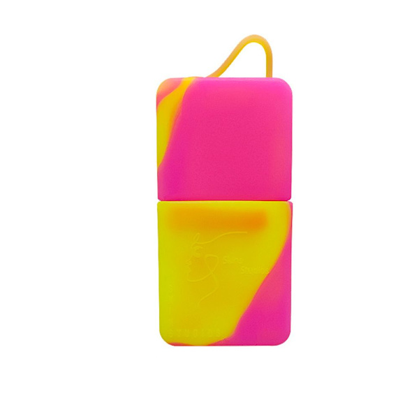 Silikon iskubbrickor Ice Ball Face Massager Ansiktsrulle Red Yellow