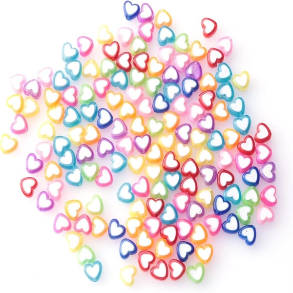 Heart Shape Bead Candy Color Beads Färgglad pärla