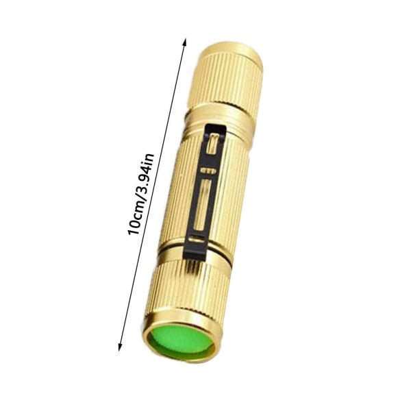 Fick LED-ficklampa LED Torch Bältesklämma GOLD Gold