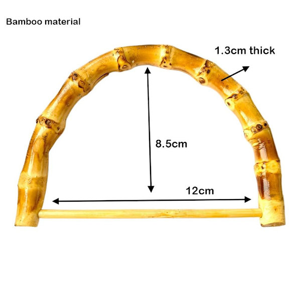 Bambusposehåndtak Håndveskebåndhåndtak 8,5 cm 8.5cm