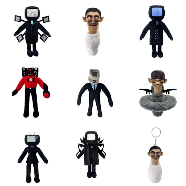 Man Plyschleksak Skibidi Doll Skibidi Toalett Plyschleksak Fylld Leksak