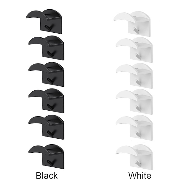 6 stk Baseball Caps Stativ Hatt Holder hvit