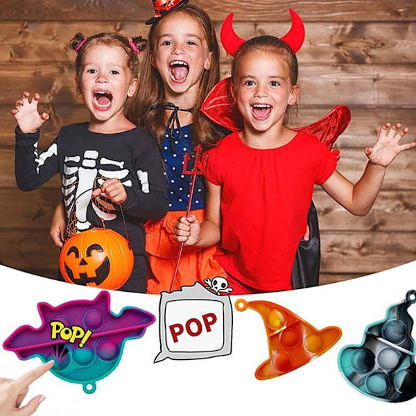 12 st Halloween Pop Fidget Toys Pack, Mini Push Bubble Toy 2 2