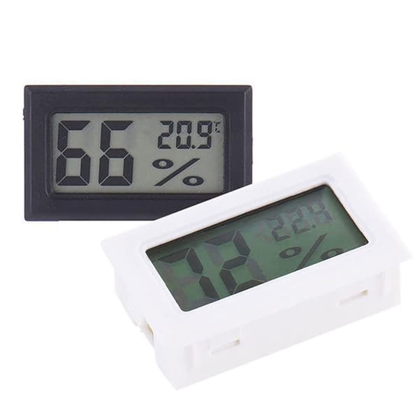 Digital fugtighedsmåler termometer SORT BLACK