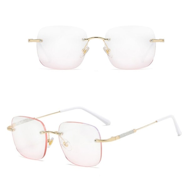 Anti-blåt lys læsebriller Firkantede briller GULD STYRKE Gold Strength 250