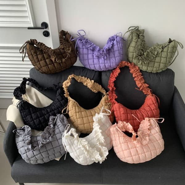 Cloud Bags Ruched Handbag RØD Red
