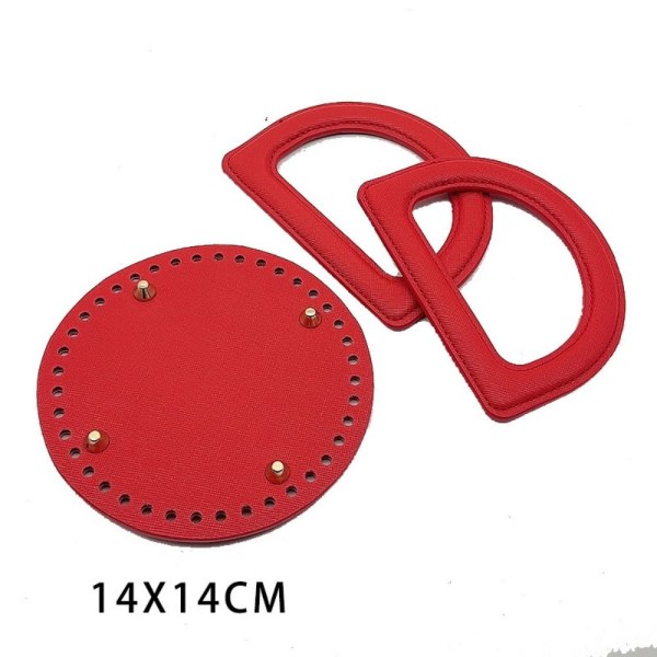3st/ set Väskrem Läderväska Bottnar RÖD STYLE 1 STYLE 1 Red Style 1-Style 1