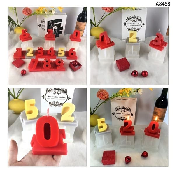 Numero kynttilän mold molds 2 2 2